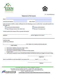 Statement of No Income 